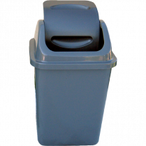 Garbage Can w/Swivel Lid 13L Grey
