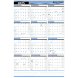 Day-Timer&reg; Reversible Flexible Vertical/Horizontal Planner 24" x 36" Bilingual