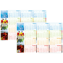 Day-Timer&reg; Reversible Flexible Planner Seasonal/Horizontal 24" x 36" Bilingual
