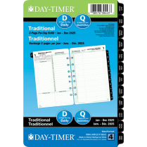 Day-Timer&reg; Refill Daily Desk Size 2 Page Per Day Bilingual
