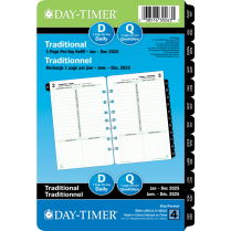 Day-Timer&reg; Refill Daily Desk Size 1 Page Per Day Bilingual