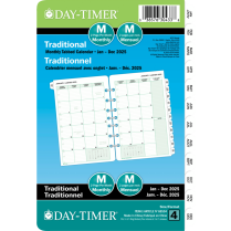 Day-Timer&reg; Refill Monthly Desk Size 2 Page Per Month Bilingual