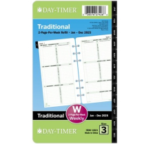 Day-Timer Portable 2 Page Per Week Refill Bilingual 3-3/4" x 6-3/4"