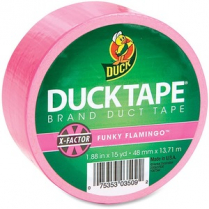 Duck Duct Tape 1.88" x 60' Sunburst Funky Flamingo Pink