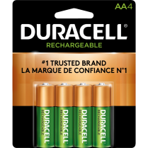 Duracell&reg; CopperTop&reg; Rechargeable Stay-Charged Batteries "AA" 4/pkg