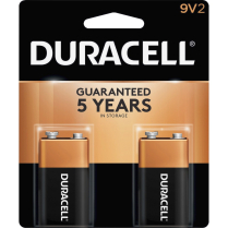 Duracell Coppertop Alkaline 9V Batteries 2/pkg