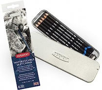 Derwent Watersoluble Sketching Pencils 6/tin