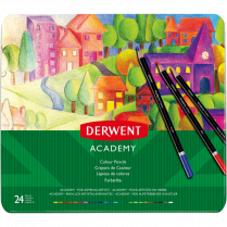 Derwent Academy&reg; Coloured Pencils with Storage Tin 24/pkg