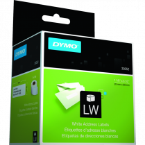 DYMO&reg; LabelWriter&reg; Standard Address Labels 1-1/8" x 3-1/2" White 350 labels per roll 2 rolls/box