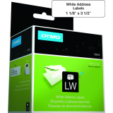 DYMO&reg; LabelWriter&reg; Standard Address Labels 1-1/8" x 3-1/2" White 350 labels per roll 2 rolls/box