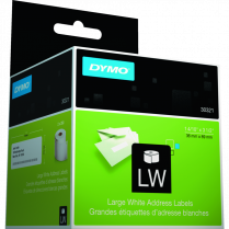 DYMO&reg; LabelWriter&reg; Large Address Labels 1-2/5" x 3-1/2" White 260 Labels 2 rolls/box