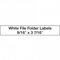 DYMO&reg; LabelWriter&reg; File Folder Labels 9/16" x 3-7/16" White 130 labels per roll 2/box