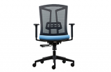 Heartwood Echo Mid-Back Chair Grey with Blue Seat
