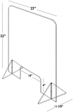 Acrylic Countertop Barrier 23" x 32" with 6" x 10" Pass Through