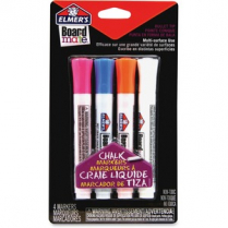 Elmer's&reg; BoardMate&trade; Chalk Markers Bullet Tip Assorted Colours 4/pkg
