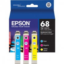 Epson&reg; 68 Inkjet Cartridges Cyan, Yellow, Magenta 3/pkg