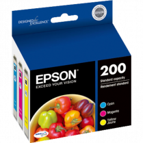 Epson&reg; 200 Inkjet Cartridges Cyan, Yellow, Magenta 3/pkg