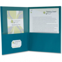 Oxford&reg; Earthwise&reg; Recycled Twin Pocket Portfolios Letter Blue 10/pkg