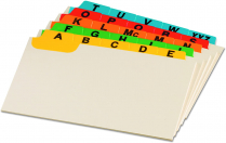 Oxford A-Z Coloured Manila Card Guides 4" x 6"
