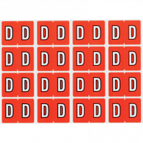 Pendaflex&reg; Labels  D Dark Orange 240/pkg