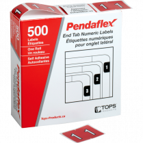 Pendaflex&reg; Numeric Labels #1 Red 500/box