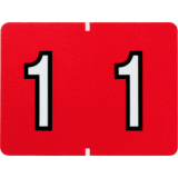 Pendaflex&reg; Numeric Labels #1 Red 500/box