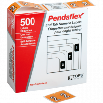 Pendaflex&reg; Numeric Labels #2 Light Orange 500/box
