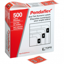 Pendaflex&reg; Numeric Labels #3 Dark Orange 500/box