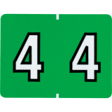 Pendaflex&reg; Numeric Labels #4 Light Green 500/box