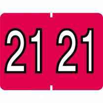 Pendaflex&reg; Labels Year 2021 Red 500/box