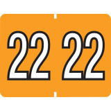 Pendaflex&reg; Labels Year 2022 Light Orange 500/box