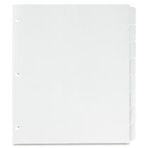 Oxford Plain Tab Index Dividers 8 Tabs White