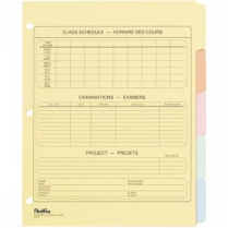 Oxford&reg; Plain Tab Dividers w Schedule 5-Tabs Assorted Colours