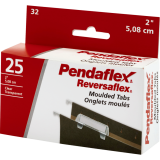 Pendaflex&reg; Reversaflex&reg; Molded Tabs 2" Clear 25/box