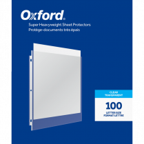 Oxford&reg; Sheet Protectors Super Heavyweight 3-Hole Letter 100/box