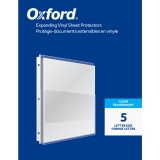Oxford&reg; Expandable Pocket Page Protectors 5.5 mil Letter 5/pkg
