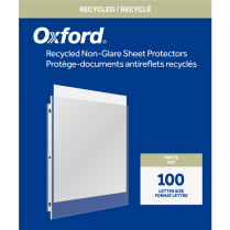 Oxford&reg; Recycled Page Holders Matte 2 mil Letter 100/box
