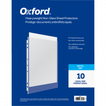 Oxford&reg; Legal Size Page Protectors 3 mil 10/pkg