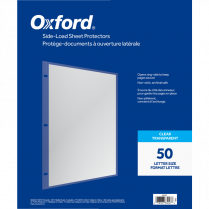 Oxford&reg; Side Load Sheet Protectors 2.4 mil Letter 50/box
