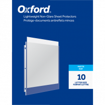Oxford&reg; Page Protectors Matte 2 mil Letter 10/pkg