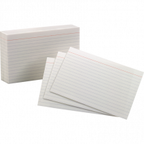 Oxford&reg; White Index Cards 4" x 6" Ruled 100/pkg