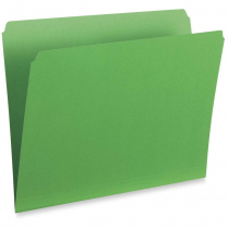 Pendaflex&reg; Straight Cut Vertical Coloured File Folders Letter Green 100/box