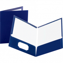 Oxford&reg; Showfolio&trade; Laminated Twin Pocket Portfolio Dark Blue
