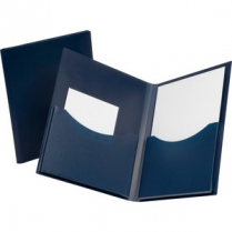 Oxford Double Stuff Pocket Portfolio Navy Blue