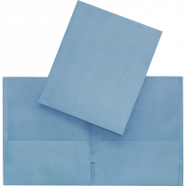Oxford&reg; Twin Pocket Portfolio Light Blue SINGLE