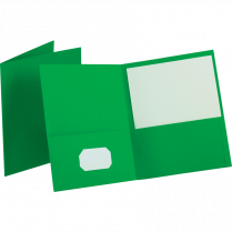 Oxford&reg; Twin Pocket Portfolio Green 25/box