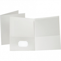 Oxford&reg; Twin Pocket Portfolio White 25/box