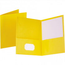 Oxford&reg; Twin Pocket Portfolio Yellow 25/box