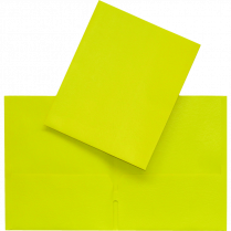 Oxford&reg; Twin Pocket Portfolio Yellow SINGLE