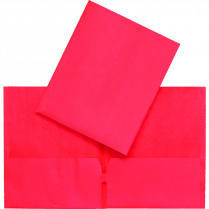 Oxford&reg; Twin Pocket Portfolio Red SINGLE